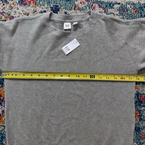 NWT Gap Kids Solid Slouchy Heather Grey Sparkle Crewneck Sweater Size XL - Picture 4 of 7